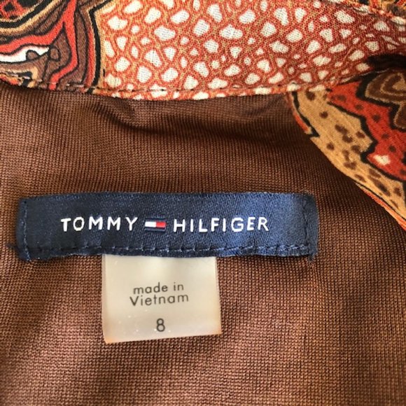 Tommy Hilfiger Balloon Sleeve Paisley Midi Dress - Picture 7 of 8